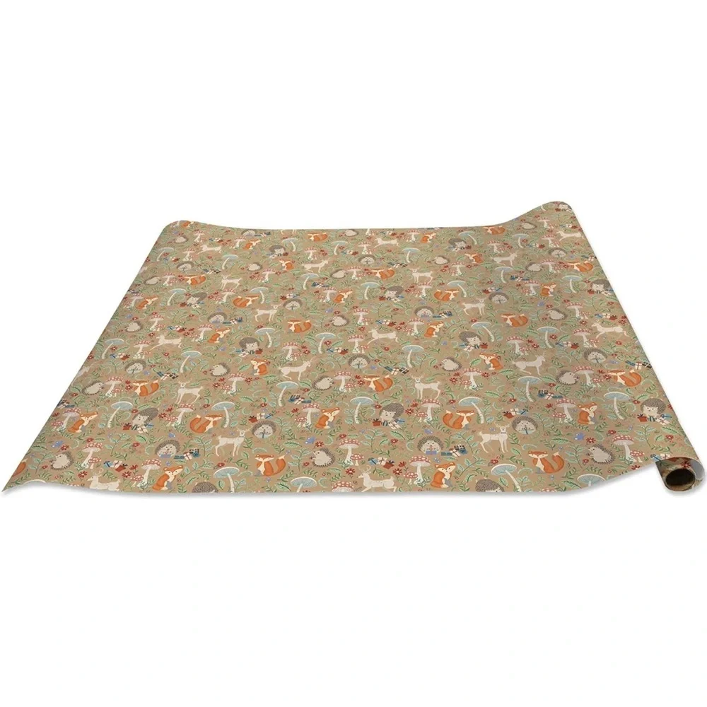 Jillson Roberts 1-Roll Count Gift Wrap/Wrapping Paper, Krafty Fox, NWT